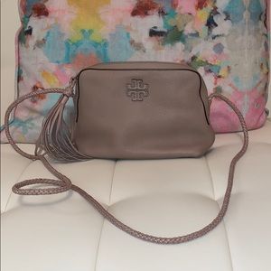 Tory Burch beige crossbody purse